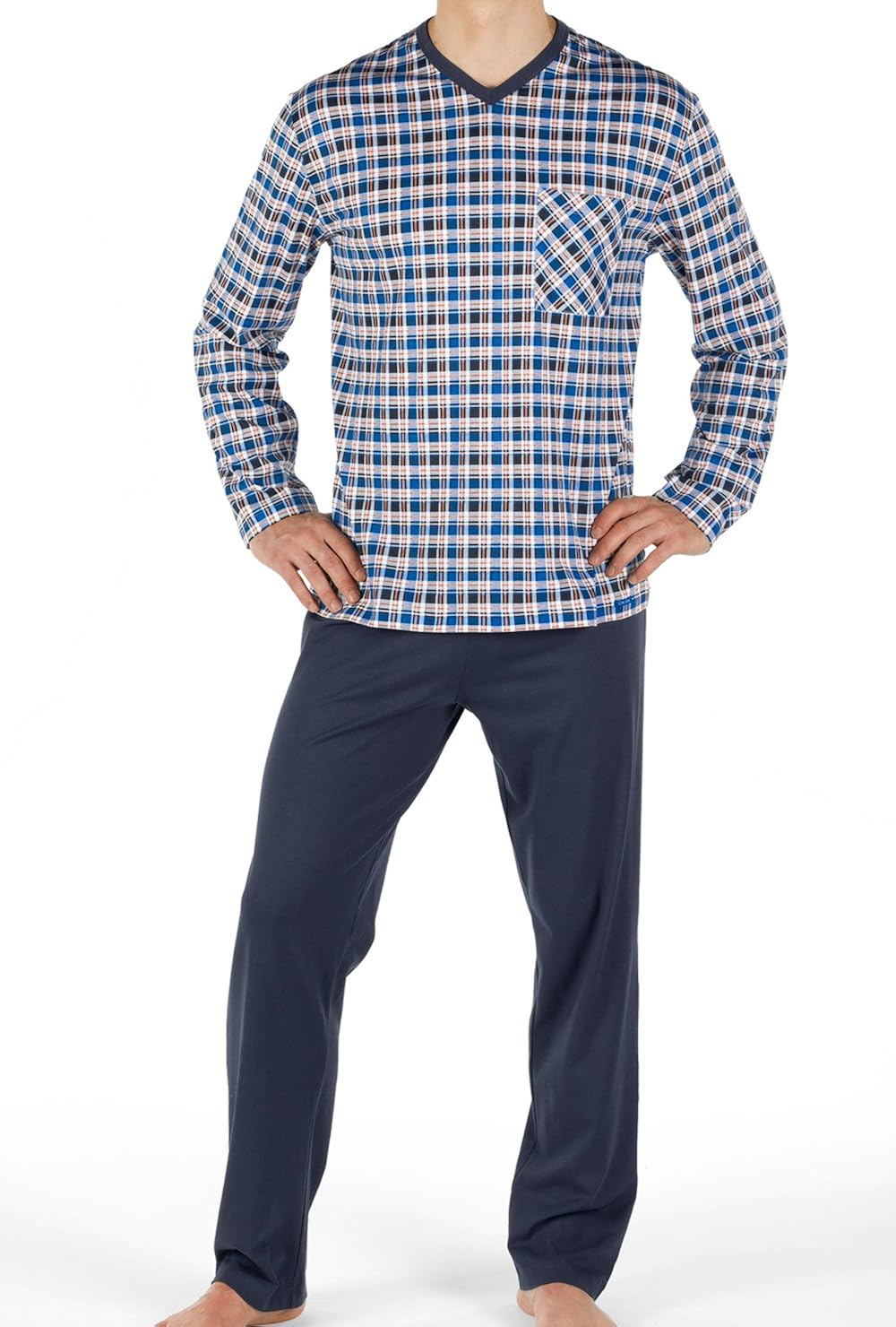 Calida Dayleaf Mens Cotton Knit Pajamas Set (small) at Amazon Men’s