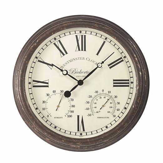 Bickerton Wanduhr & Thermometer 38,1 cm