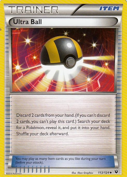 Pokemon Xy Fates Collide Ultra Ball 113 124 Trainer Card Amazon It Sport E Tempo Libero