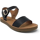 Soda PLENTY ~ Women's Strappy Ankle Wrap Buckle Fashion Flat Sandals