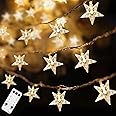 Star String Lights 59 Ft 100 LED Christmas String Lights Plug in with Remote Timer Connectable Twinkle Lights for Bedroom Wedding Christmas Tree Indoor Outdoor Decor, Warm White