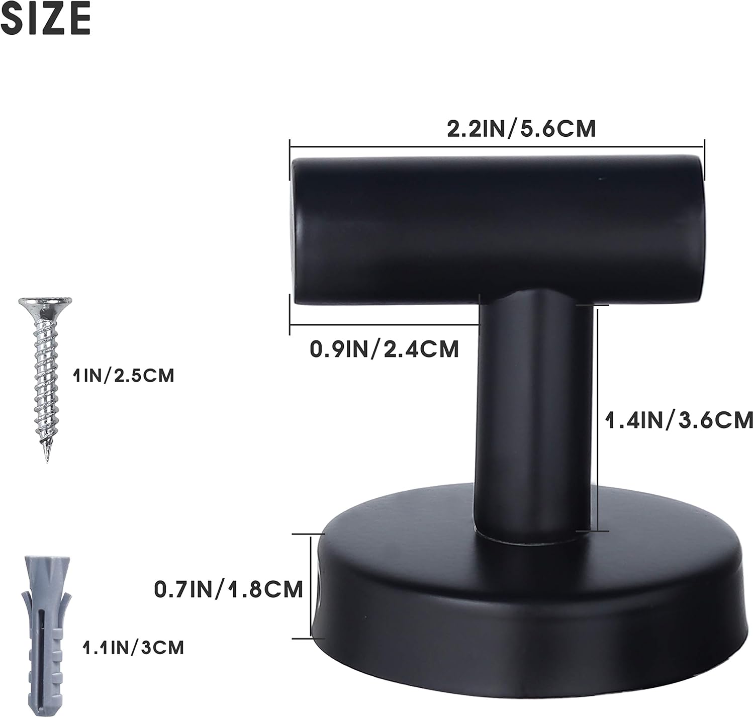 Wall Towel Hooks Coat Hook Bathroom Matte Black Robe Hook SUS 304 Stainless Steel Heavy Duty Door Hanger Towel Robe Clothes Cabinet Closet Sponges Hook for Bathroom Bedroom Kitchen Hotel Pool 4 Packs: Home & Kitchen