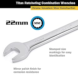 Titan Tools - 22Mm Ratcheting Wrench