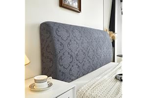 EFELIM Stretch Headboard Covers for Full Queen King Size Bed Headboard Slipcover American Style Jacquard Bed Head Cover Anti Slip Dustproof Protector Cover (Dark Gray,Queen:140-160cm/55-63in)