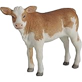 Unicorn Studios 4 Inch Ayrshire Calf Cow Cute Farm Animal Resin Figurine Collectible