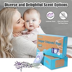 USBOO Disposable Diaper Bags for Baby, 20 Refill