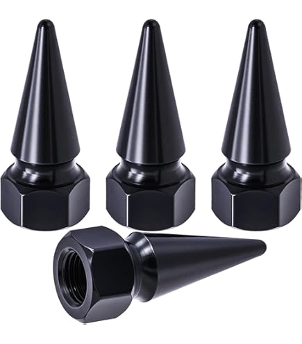 Tapones De Válvula De Aluminio Negro Para Coche, Bici, Camión - Pack De 12 Unidades
