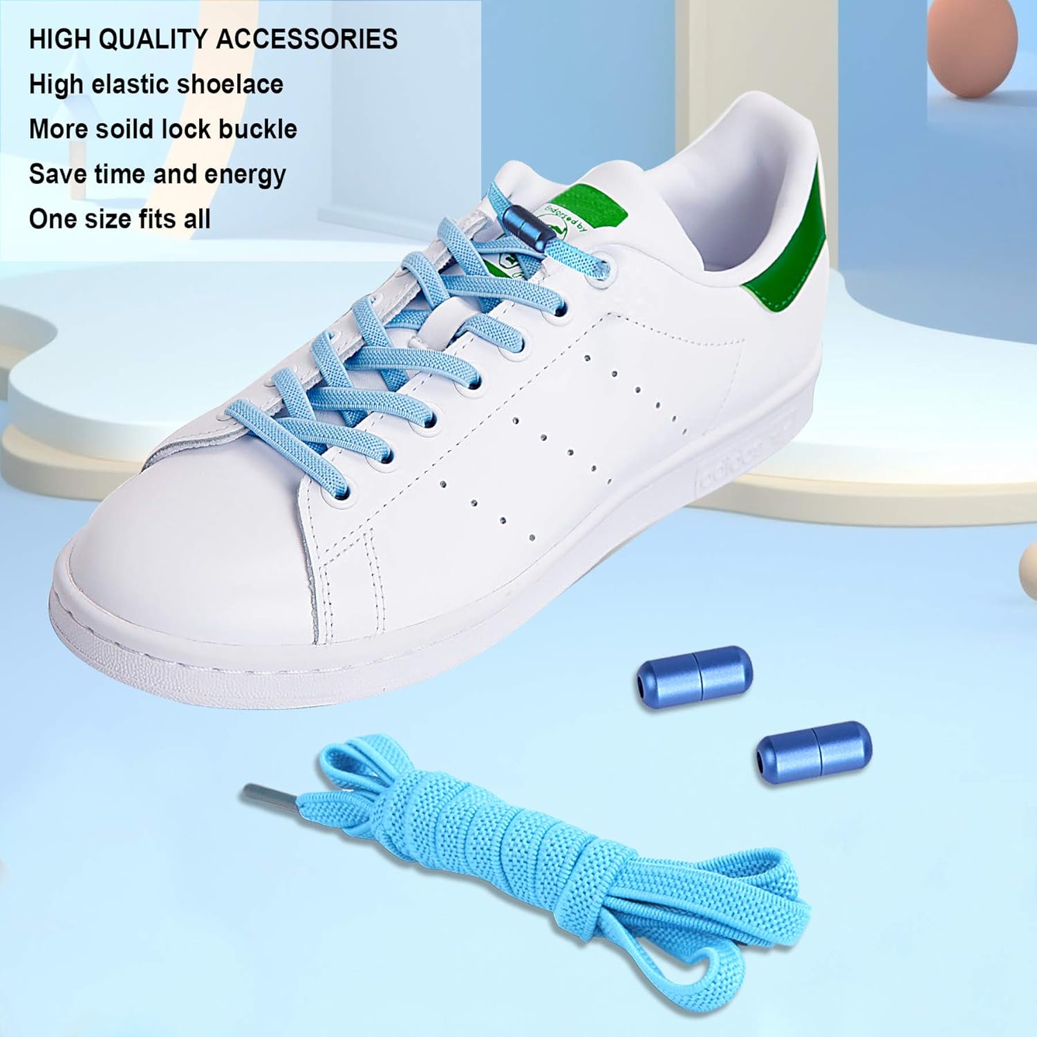 DECYOOL 6 Pairs No Tie Shoe Laces Elastic Tieless Shoelaces, One Size Fits All Adult & Kids: Sports & Outdoors