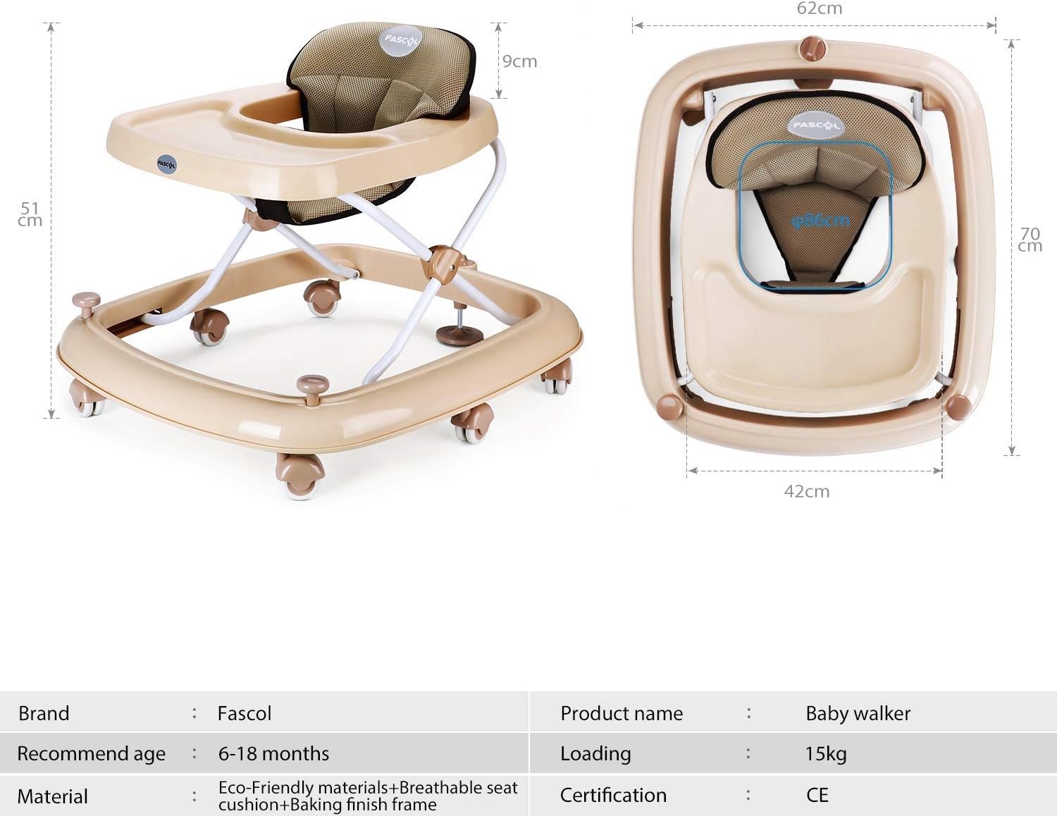 baby walker up to 15kg
