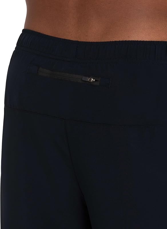 Ultra Pantaloncini Uomo Palestra 2 in 1 - Pantaloncini Sportivi da Corsa - Running Shorts con Pantaloncino a Compressione Interno- Nero (Tasca Posteriore), M