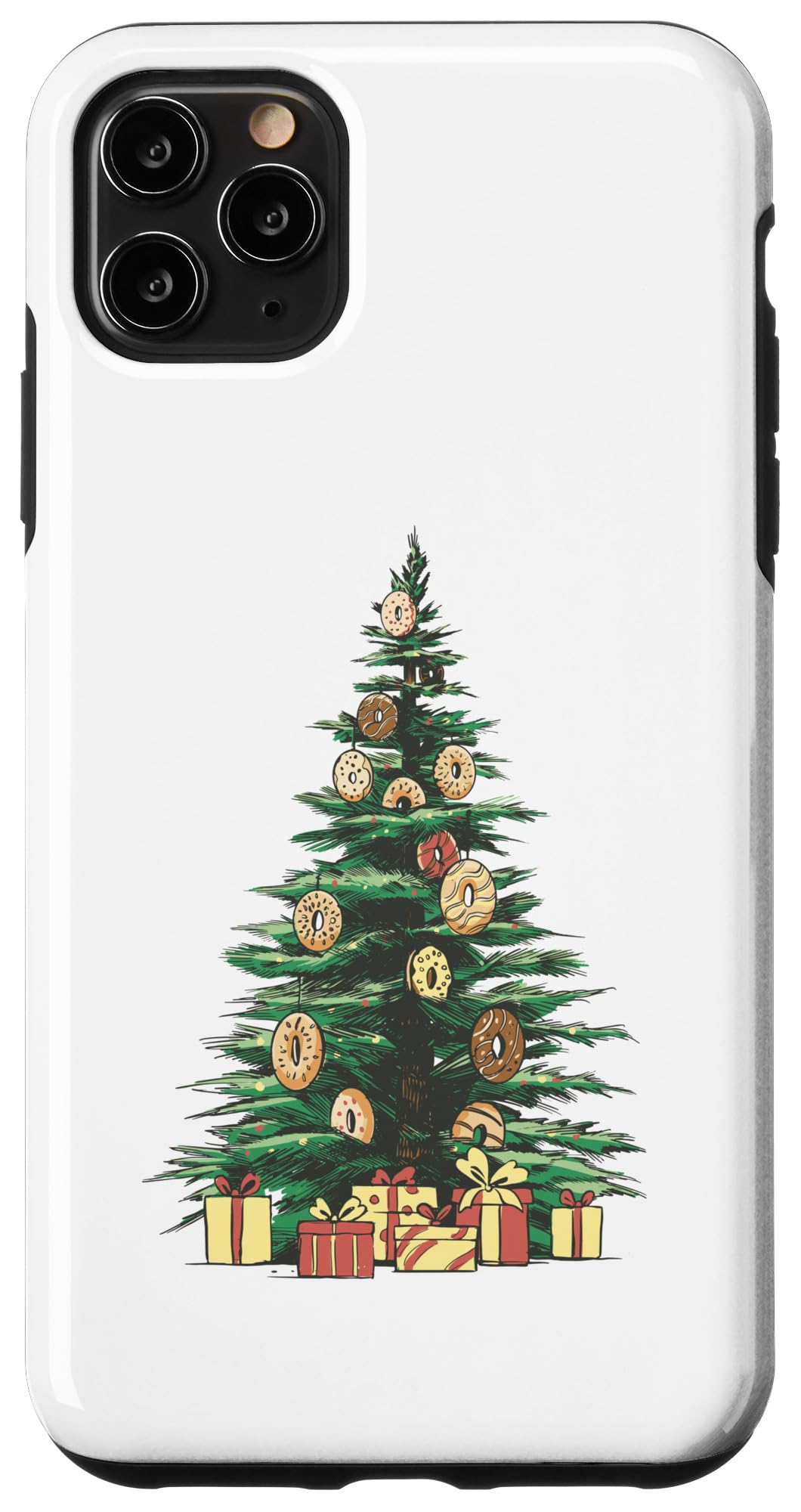 iPhone 11 Pro Max Funny Donut Christmas Tree Case
