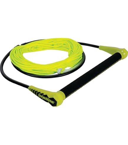 White Knuckle Wakesurf Rope - 20ft With 9 Inch Suede Handle For All Skill Levels