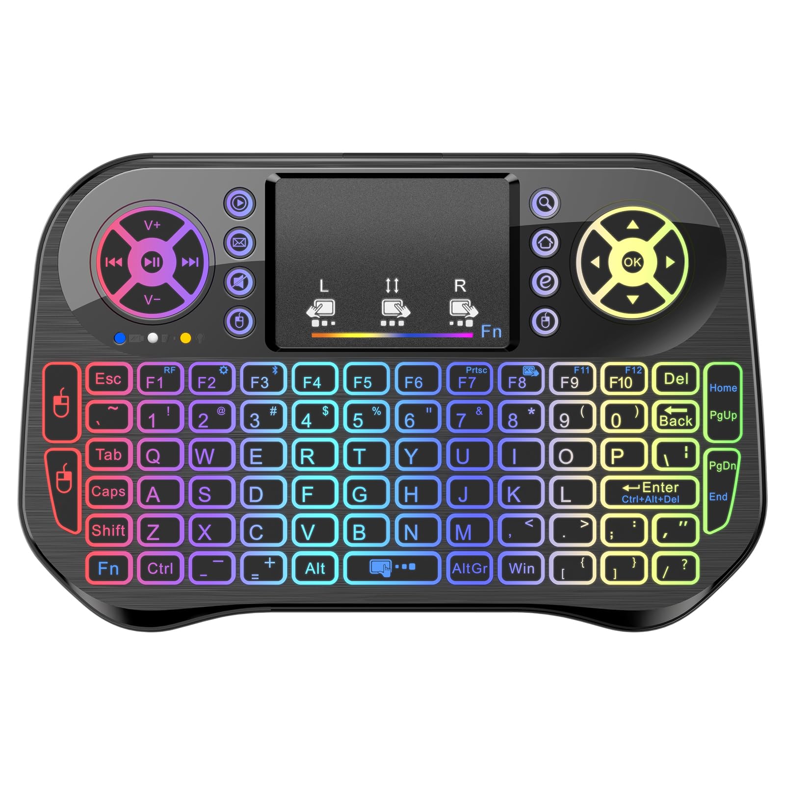 LONGYI i10 Mini Wireless Keyboard, Smart TV Keyboard, Android Keyboard with Touchpad, 2.4G Mini Keyboard for Smart TV Remote Control/PC/Pad/Xbox/Android Box/HTPC, etc