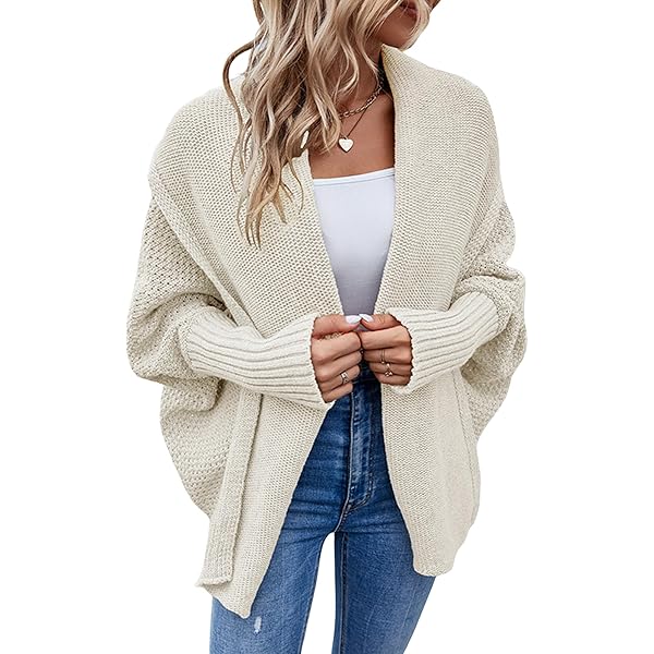 Amazon.com: Kinkia Women's Batwing Sleeve Cardigan Sweaters