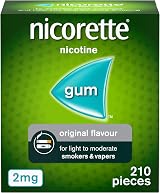 Nicorette Original 2 mg Gum 210 Pieces Nicotine Replacement Therapy view 1
