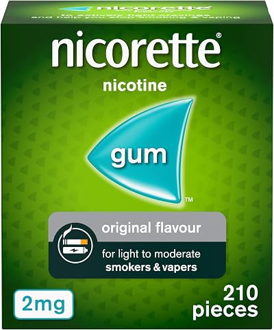 Nicorette Original 2 mg Gum 210 Pieces Nicotine Replacement Therapy
