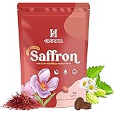 Hesperilyntis Saffron Supplements - Full Spectrum Saffron with Magnesium, Ashwagandha, Rhodiola, St. John's Wort, L-Theanine, Lemon Balm, Valerian & Chamomile - Mood, Sleep, Relax & Focus, 90 Tablets