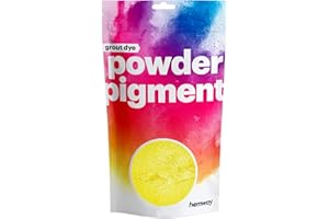 Hemway 100 g / 3.5 oz Metallic Mustard Yellow Premium Grout Powder | Concrete Coloured Dye Pigment | Render Mortar Powdered B