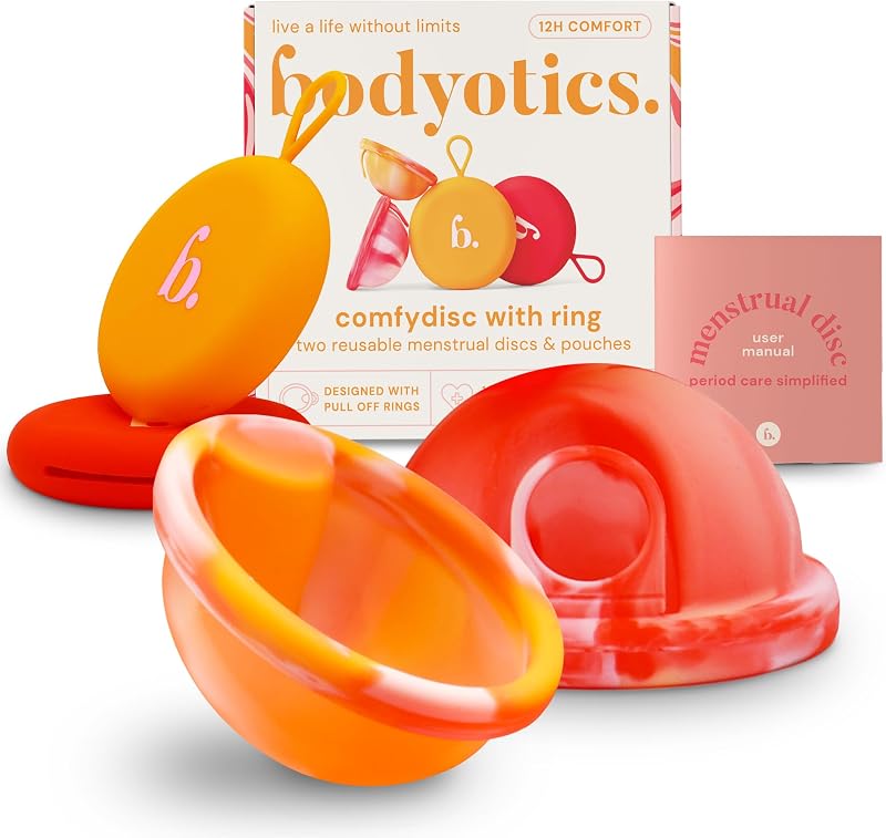 Bodyotics Reusable Menstrual Disc, Leak Proof, 12-Hour Comfort, Sizes S & L