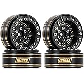 INJORA 1.3 Beadlock Wheel - Brass Wheel Rims for TRX4M SCX24 Upgrade 1/24 1/18 RC Crawler Car