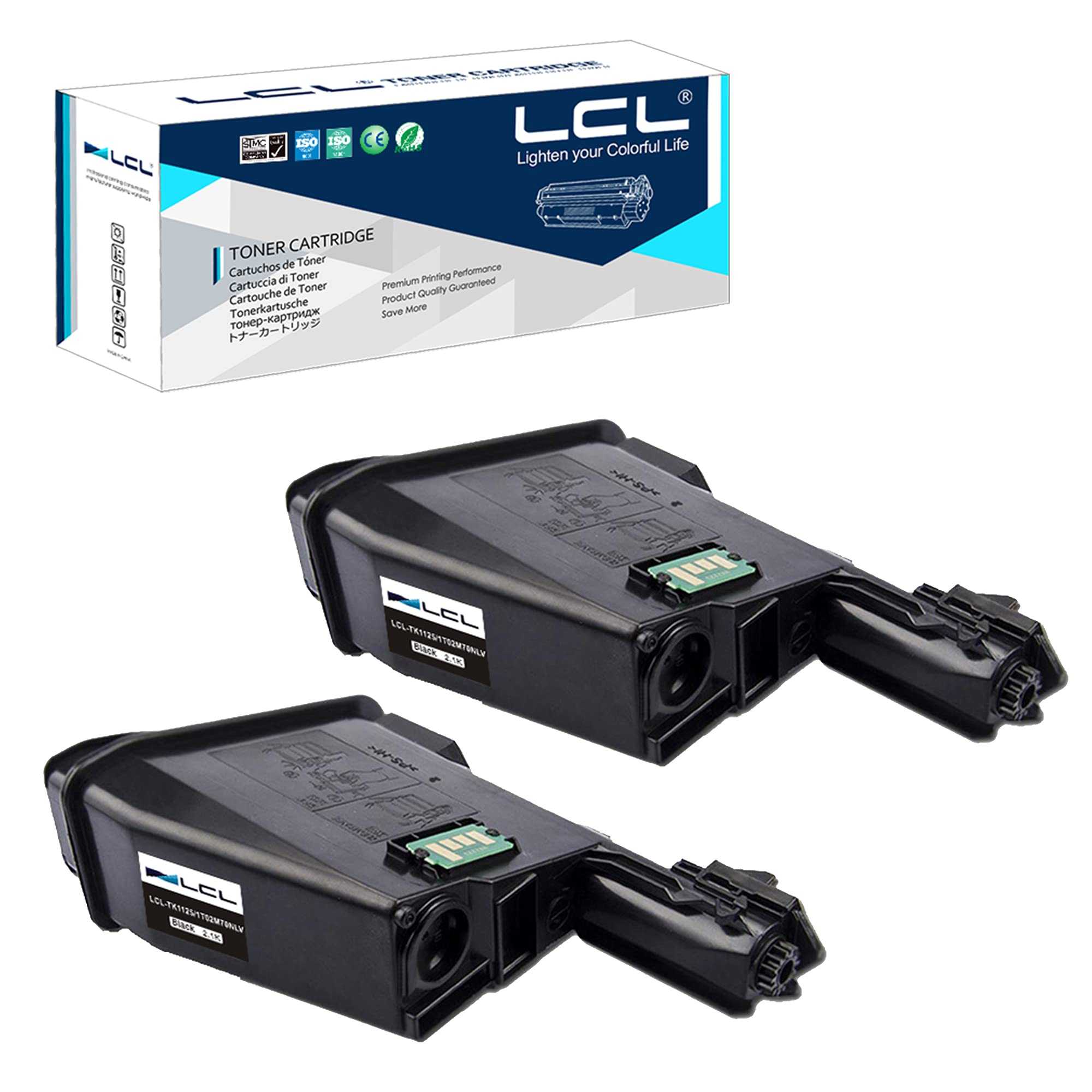 LCL TK-1125 Toner Cartridge Replacement for Kyocera TK-1125 TK1125 1T02M70NL Replacement for Kyocera ecosys FS-1061DN FS-1325MFP (2 Pack)