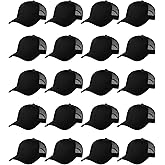LYDTICK 20 Pack Baseball Cap Blank Trucker Hats Bulk Wholesale Hats Adjustable Plain for Men Women