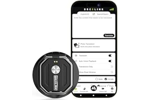 BREXLINK 3-in-1 AI Translator Recorder, Language Translator Device with APP Control, NO FEE for Translate & Audio Transcribe, 140+ Languages, Online/Offline/Video/Photo Translation (Black)