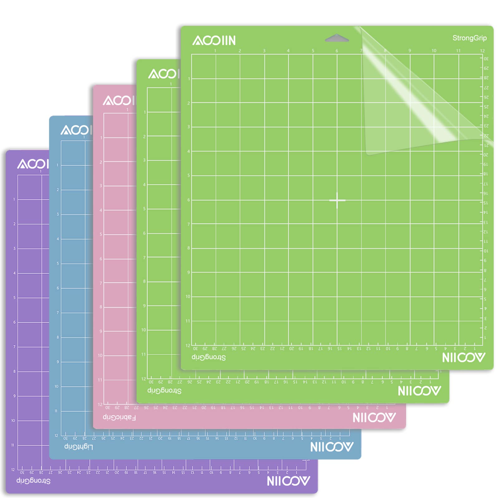 AOOIIN Cutting Mat for Cricut Explore 5/4/3/Air 2/Air/One/Maker 4/Maker 3/Maker, 5 Packs Cut Mats Replacement Accessories for Cricut