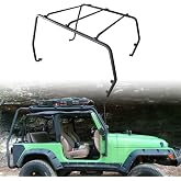 KUAFU Steel Roof Rack Compatible with 1997-2006 Jeep Wrangler TJ/Rubicon Black Upper