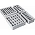 AOTUNO Closet Underwear Organizer，Foldable Storage Box Drawer Divider Kit Set of 4 （gray）