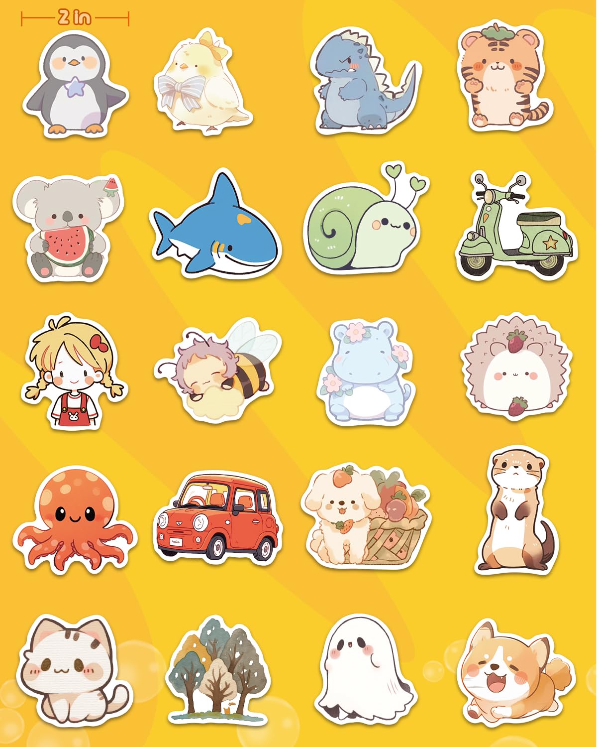 AOWDIAO 100 Pcs Cute Animal Stickers for Kids Vinyl Water Bottle Stickers Cute Stuff for Kids Gifts Party Favors Classroom Must Haves