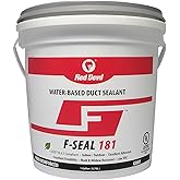 Red Devil 0841DX F-Seal 181 Duct Seal, Fiber Reinforced Water Based Duct Sealant, 1 Gallon, Gray, Made in USA