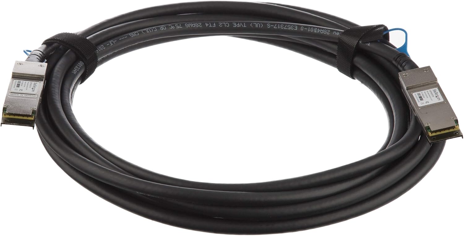 StarTech.com MSA Uncoded Compatible 5m 40G QSFP+ to QSFP+ Direct Attach Breakout Cable Twinax - Image 3