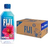 FIJI Artesian Bottled Water, 500 mL (16.9 fl oz), Pack of 24 | 100% Natural Electrolytes, 100% Recylced Plastic, Agua