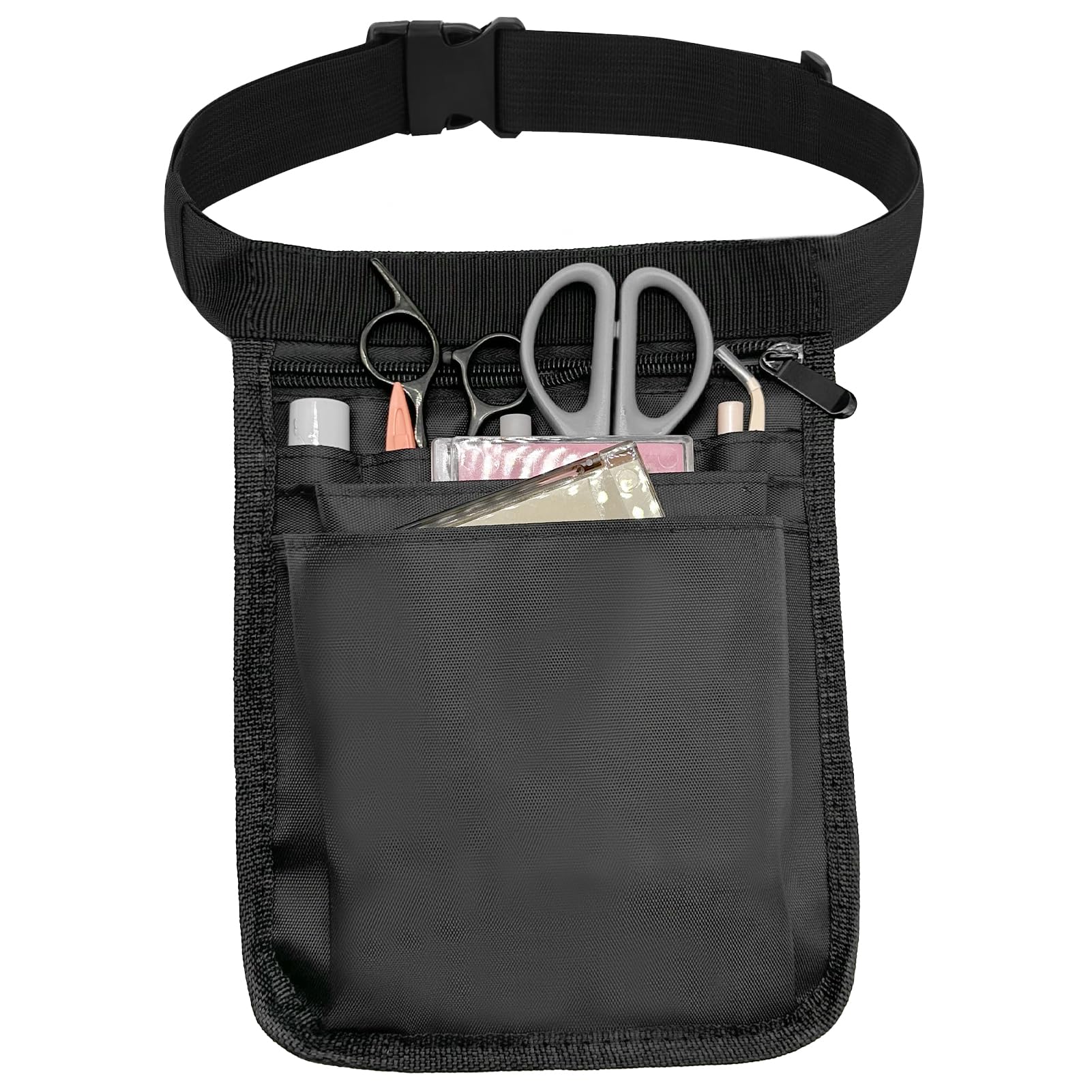 Nurse Belt Bag, Waiter's Bag with Belt, Women's Bum Bag with Multiple Compartments, Nursing Organiser for Women and Men, Waist Bag with Adjustable Belt