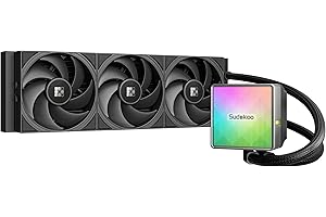 Sudokoo NEXAURA 360 Liquid CPU Cooler: 360mm AIO CPU Cooler with PWM Pump & ARGB Pump Head - Water Cooling with FDB Fans for 
