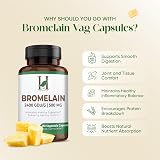 H&C Bromelain 500 mg Veg Capsules 180 Pineapple Extract GDU 2400 view 3