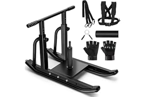 PULAIM Weight Sled, Fitness Sled, Fitness Strength Training Sled,Adjustable Height Weight Training Sled,Heavy Duty Workout Sled for Building Muscle and Explosive Strength for 1" and 2" Weight Plates