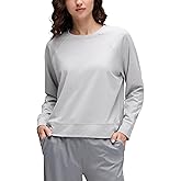 CRZ YOGA Cloud Jersey Pullover Sweatshirt for Women Long Sleeve Soft Casual Crewneck Tops Basic Workout Fall Shirts