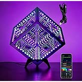 Infinity Hyper Cube LED Table Lamp,Infinity Mirror Cube Mood Lighting | Infinity Mirror lamp,Portable USB Powered,16M Colors,Music Sync,App Control,Gamer,Party,Living Room,Bedroom,for All Ages,Gift