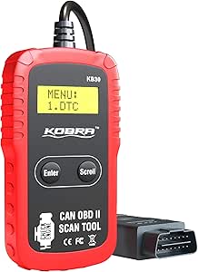 Kobra Newest Version OBD2 Scanner Car Code Reader - Universal Auto OBD Car Diagnostic Tools for All Cars, Automotive Check Engine Readers with Reset (Red and Black)