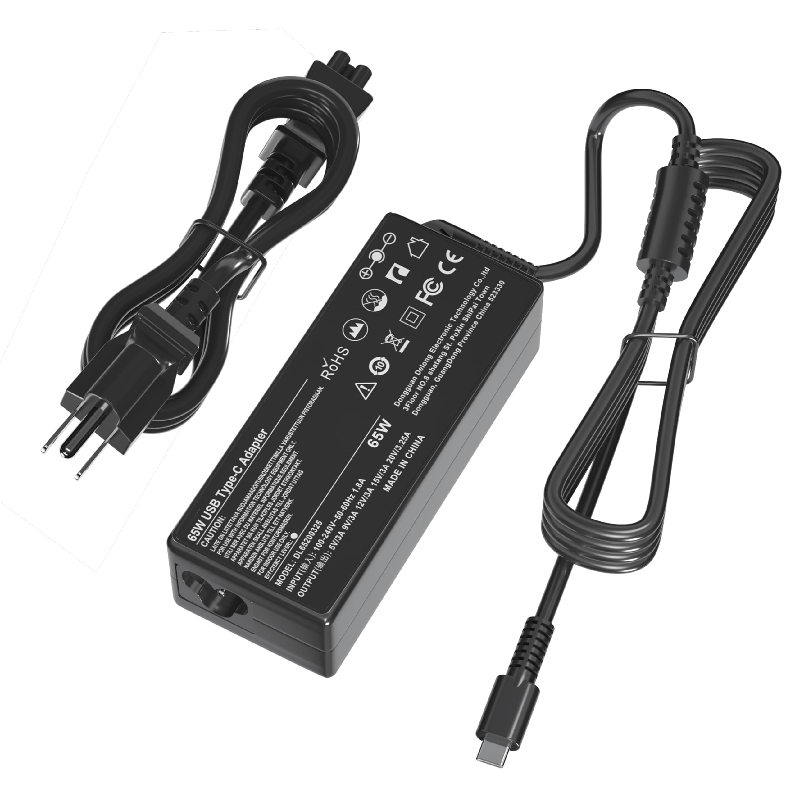 Photo 1 of 65W USB Type C Charger for HP Envy/Spectre X360 14 15 16 17 14-EU 15-EY 15-EW 15-FH 17-CR:15-ey0013dx ey0023dx 15-ew0023dx ew0013dx 17-cr0013dx 14-fc0097nr eu0013dx 16-ad0023dx 2-in-1 Laptop M54350