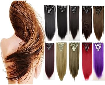 Lay 17 26 Inches 18clips Full Head Set Clip In Hair Extensions