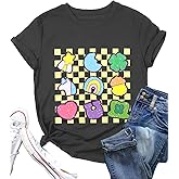 St Patricks Day Teacher Shirt for Women Teaching Lucky Charms T-Shirt Casual Lucky Irish Shamrock Tee Tops