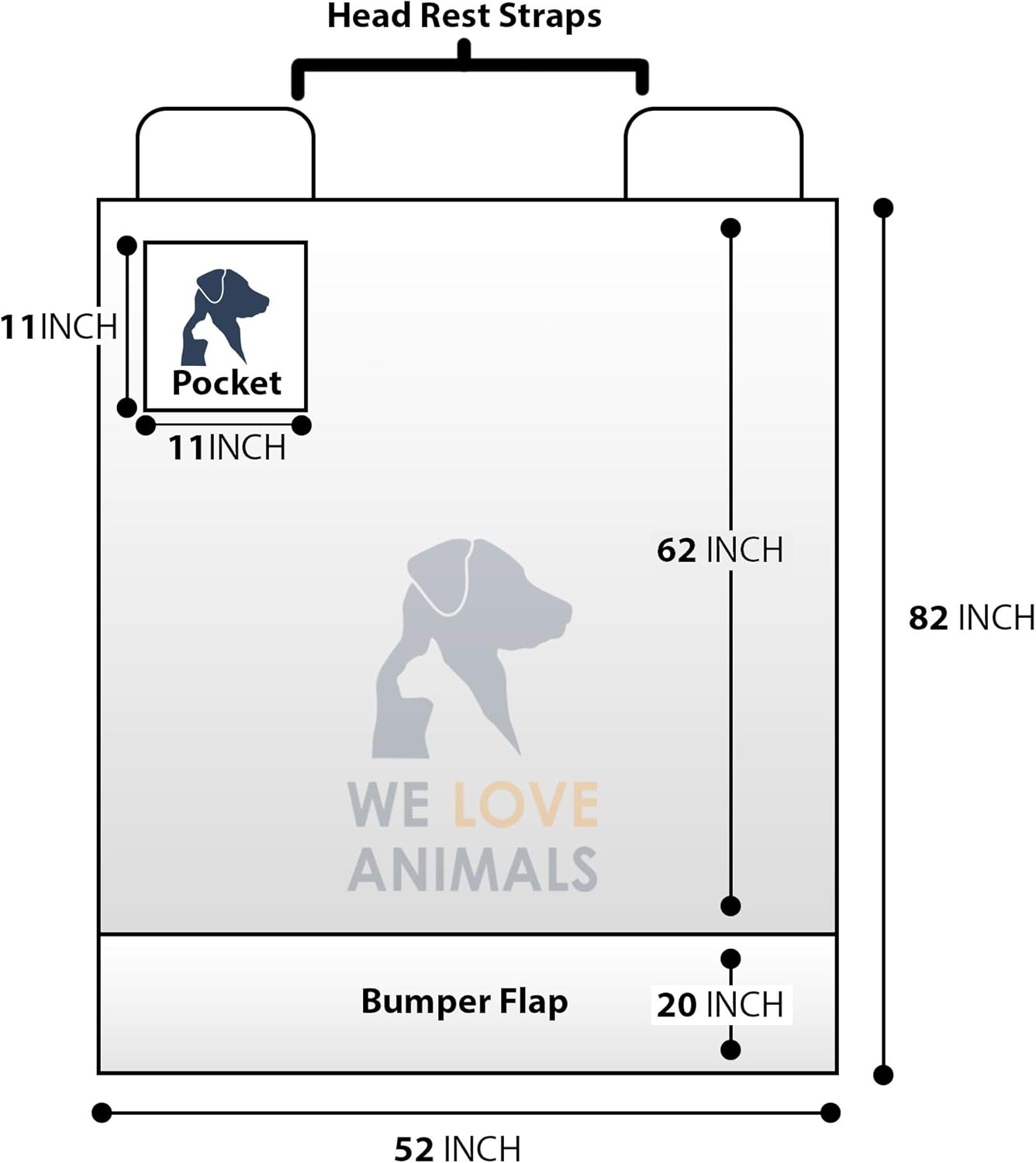 Dog Cargo Liner for SUV, Van, Truck & Jeep - Waterproof, Machine Washable, Nonslip Pet Seat Cover with Bumper Flap will keep your vehicle as clean as ever - XL, Universal Fit - BONUS Carry Bag : Pet Supplies