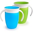 Munchkin Miracle 360 Trainer Cup, Green/Blue, 7 Oz, 2 Count
