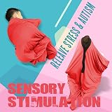SZSMART Sensory Body Sock for Kids 56x28 Full-Body Wrap Red L/140-160cm view 2