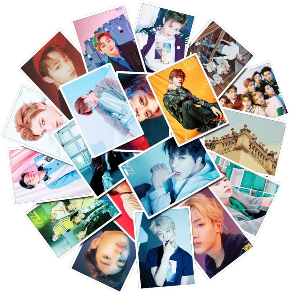 WeiHaoJian NCT Dream Photo Postcard Cards Set Gift for Fans Waterproof Sliding Board Sticker for Trunk