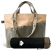 PINELIFE Extra Large Tote Bag Foldable Waterproof Summer Beach Bag for Women Men, Dual Handles, for Swim Gym Camping Shopping