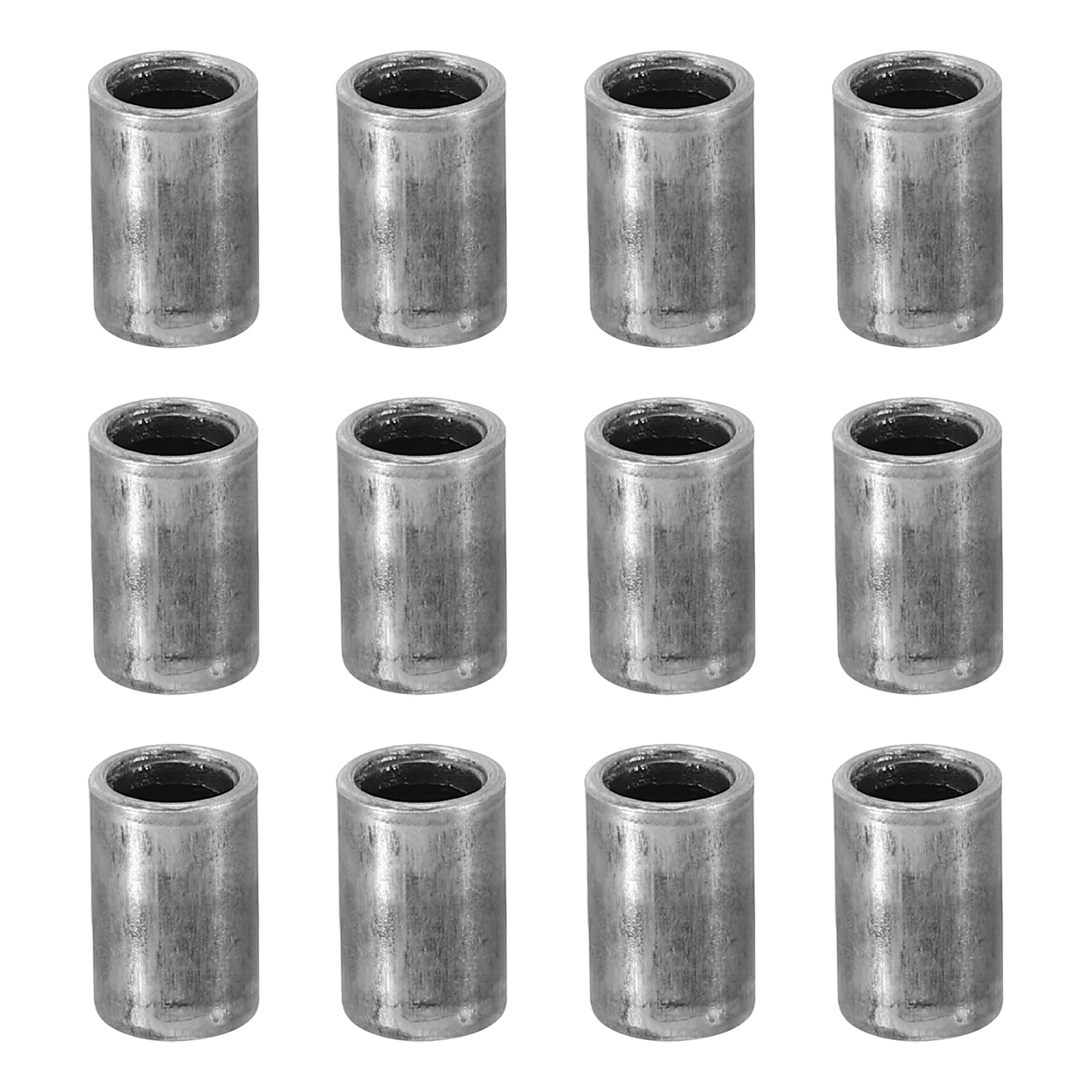 PATIKIL M4 Steel Spacers, 24 Pcs Metal Spacers Steel 4mm ID x 6mm OD x 8mm L Carbon Steel Spacer Screw Standoff Round for 1/6in or M4 Screw Bolts
